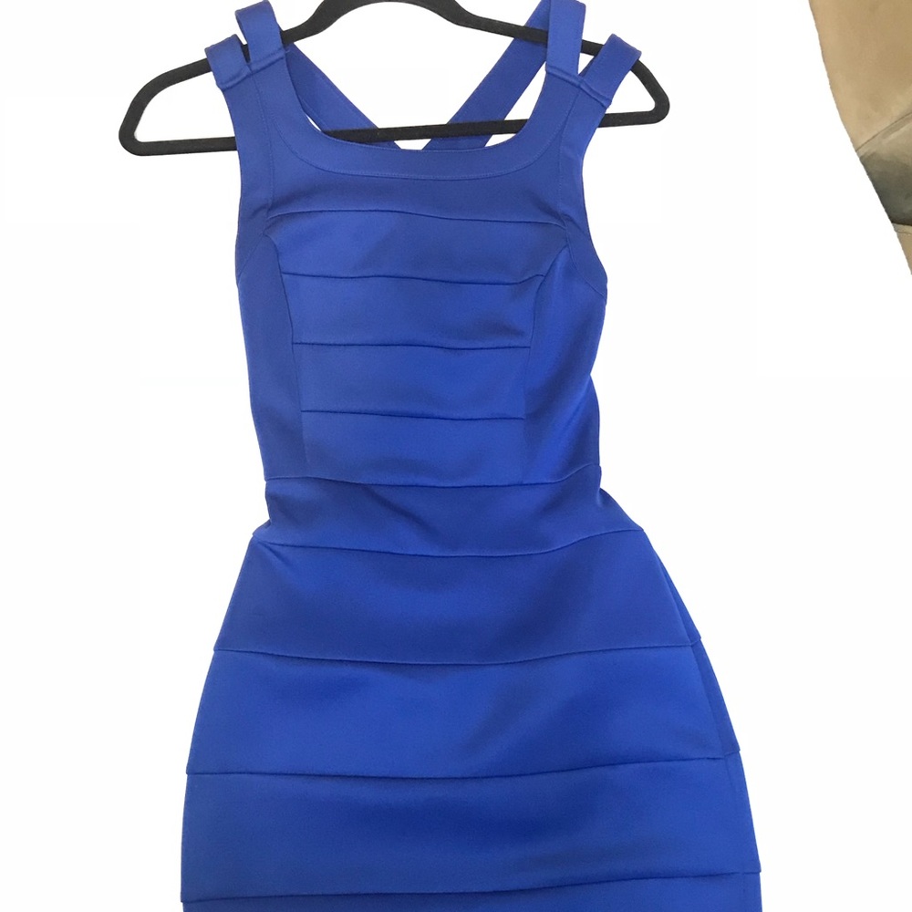 Foreign exchange blue dress